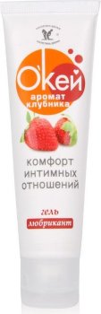Гель-лубрикант Окей с ароматом клубники - 50 гр.