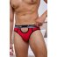 Красные мужские трусы-брифы с вырезом - Красные мужские трусы-брифы с вырезом