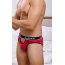 Красные мужские трусы-брифы с вырезом - Красные мужские трусы-брифы с вырезом