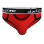 Красные мужские трусы-брифы с вырезом - Красные мужские трусы-брифы с вырезом