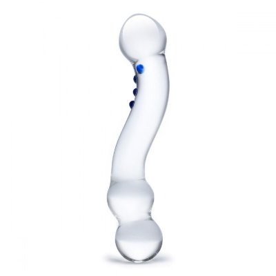 Изогнутый стеклянный стимулятор G-точки Curved G-Spot - 15,2 см. Длина: 15.2 см. Диаметр: 2.8 см. Изогнутый G-Spot Glass Dildo - это игрушка для взрослых, изготовленная вручную, с изгибом в стержне для увеличения удовольствия от ласк. Нижняя часть изделия создана для чувственной стимуляции точки G, а увеличенная головка с другого края - для лучших фантазий и ощущений. Фаллоимитатор изготовлен из гипоаллергенного, безопасного для тела боросиликатного стекла, которое устойчиво к ударам для продолжительной игры без беспокойства. Вы можете использовать фаллоимитатор, пока он теплый, запустив его под горячую воду или охладив в морозильной камере для деликатного, эротического ощущения возбуждения. Страна: США. Материал: стекло.