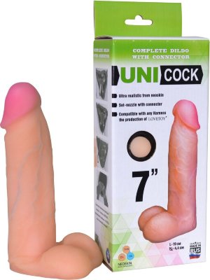 Фаллическая насадка Харнесс UNICOCK 7 - 19 см. Длина: 19 см. Диаметр: 4.4 см. Насадка на пояс под стандартное крепление на коннектор. Превосходная насадка, созданная с использованием технологии протезирования из новейшего материала НЕОСКИН на полужестком каркасе. Подходит так же для замены ранее купленной насадки на другом поясе. Страна: Россия. Материал: неоскин.