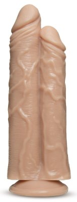 Телесный сдвоенный фаллоимитатор Double Trouble Double Shaft Dildo - 24 см. Длина: 24 см. Диаметр: 8 см. Сдвоенный фаллоимитатор на надежной присоске в основании. Ярко выраженный рельеф поверхности. Страна: Китай. Материал: поливинилхлорид (ПВХ, PVC).