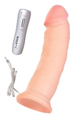 Телесный реалистичный вибратор Realstick Elite Vibro Justin - 21 см. Длина: 21 см. Диаметр: 4.1 см. Максимально реалистичный вибратор Realstick Elite поможет выйти за рамки физических и сексуальных возможностей. Гладкая упругая головка сделает проникновение нежным и комфортным, а также обеспечит дополнительную стимуляцию. Изготовлен из мягкого, эластичного и абсолютно безопасного материала. Вибратор оснащен удобным выносным пультом управления и имеет 7 режимов вибрации. В основании мощная присоска, которая позволяет крепить изделие на любой гладкой поверхности. Обеспечьте себе реалистичные ощущения и гарантированное наслаждение с вибраторами Realstick Elite. Рабочая длина - 18 см. Страна: Китай. Материал: термопластичная резина (TPR). Батарейки: 2 шт., тип AAA.