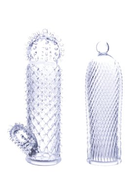 Набор из 2 прозрачных насадок на член Seductive Tickler Sleeves Набор из 2 прозрачных насадок на член Seductive Tickler Sleeves. Длина насадки с шариком на головке - 14 см, диаметр - 3 см. Длина насадки с клиторальным шипом - 13 см, диаметр - 3 см. Страна: Китай. Материал: термопластичный эластомер (TPE).