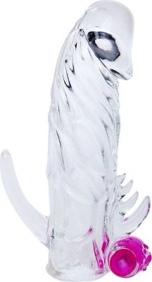 Насадка с закрытой головкой и вибрацией - 13 см. Длина: 13 см. Диаметр: 3.5 см. Благодаря этой насадке вам удастся не раз довести партнершу до ярчайшего оргазма. Почему? Во-первых, насадочка, повторяющая форму вашего члена, защитит от преждевременной эякуляции. А значит, секс будет страстным и очень долгим. Во-вторых, шипы на насадке будут с каждым толчком стимулировать клитор и преддверие ануса. В-третьих, вибропулька у основания, прикасаясь к клитору, также будет многократно усиливать приятные ощущения. Страна: Китай. Материал: термопластичная резина (TPR). Батарейки: есть в комплекте.