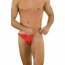 Мужские красные трусы-тонги на застежке - Мужские красные трусы-тонги на застежке