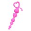 Розовая силиконовая анальная цепочка Sweety - 18,5 см. - Розовая силиконовая анальная цепочка Sweety - 18,5 см.