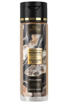 Массажное масло «Искушение» - 250 мл. Массажное масло с чувственным ароматом усилит сексуальные переживания и подарит незабываемое наслаждение! Создано специально для интимного массажа, мягко стимулирует самые чувствительные участки тела вашего партнера и служит идеальной прелюдией для самых изысканных эротических сценариев. Всего несколько его капель обеспечивают отзывчивость эрогенных зон и прекрасное скольжение, приглашая вас окунуться в проникновенный мир любовных приключений. Прекрасно ухаживает за кожей, увлажняя ее, не оставляет ощущения липкости. Натуральные ингредиенты, входящие в его состав, бережно питают и восстанавливают вашу кожу, делая ее бархатистой, насыщая витаминами, в то время пока вы наслаждаетесь страстными прикосновения Вашего партнера. нанести необходимое количество на кожу и втирать массажными движениями. Использовать строго по назначению. Прекратить использование при чувствительности на какой-либо компонент массажного масла или возникновении аллергической реакции. Не является контрацептивом. Миндальное масло, Масло виноградных косточек, Кунжутное масло, Масло авокадо, Масло ореха, Сафлоровое масло, Гриндокс, Консервант ВНТ, Отдушка, FIX00001, Изоамбер супер (54464-57-2). Страна: Россия. Объем: 250 мл.