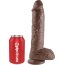 Большой коричневый фаллоимитатор с мошонкой 10 Cock with Balls на присоске - 25,4 см. - Большой коричневый фаллоимитатор с мошонкой 10 Cock with Balls на присоске - 25,4 см.