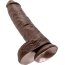 Большой коричневый фаллоимитатор с мошонкой 10 Cock with Balls на присоске - 25,4 см. - Большой коричневый фаллоимитатор с мошонкой 10 Cock with Balls на присоске - 25,4 см.