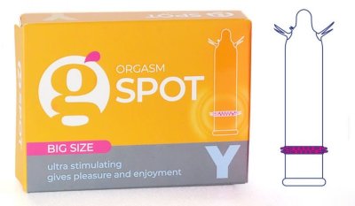 Стимулирующая насадка G-Spot Y Big size Длина: 19.5 см. Стимулирующая насадка-презерватив поможет разжечь огонь страсти в постели. Номинальная ширина - 56 мм. Продукт не является изделием медицинского назначения! Одноразовая стимулирующая насадка не подлежит сертификации и обязательной маркировке, изготовлена по ТУ 2536-008-0089858735-2016, ТН ВЭД 4014100000. Страна: Россия. Материал: латекс.