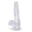 Прозрачный фаллоимитатор King Cock Clear 6 Cock with Balls - 17,8 см. - Прозрачный фаллоимитатор King Cock Clear 6 Cock with Balls - 17,8 см.