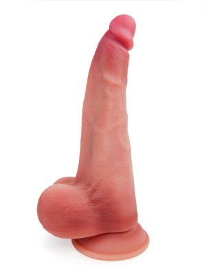 Телесный вибратор-реалистик на присоске - 30 см. Длина: 3 см. Диаметр: 7.5 см. Роскошный вибромассажёр с дистанционным пультом управления для тех, кто выбирает большие размеры и любит ощущение максимальной заполненности. Ярко выраженная головка, мощный ствол с выпуклыми венками, объёмная мошонка притягивают и разжигают желание. 10 режимов вибрации усиливают возбуждение и доводят до пика наслаждения. Изогнутая форма позволяет стимулировать точку G.Секс-игрушка гнётся в разные стороны, что существенно расширяет возможности её использования. Подходит для различных видов интимной близости и всевозможных поз. Может стать полноценным участником любовной игры в паре или подарить незабываемый эротический экстаз во время индивидуальной мастурбации. Широкая присоска надёжно фиксирует гаджет на ровной поверхности. Благодаря мягкому материалу вибромассажёр можно мять, сжимать и скручивать. Рабочая длина - 22 см. Страна: Китай. Материал: силикон. Батарейки: встроенный аккумулятор.
