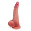 Телесный вибратор-реалистик на присоске - 30 см. - Телесный вибратор-реалистик на присоске - 30 см.