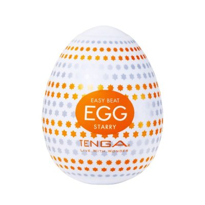 Мастурбатор-яйцо Tenga Egg Starry Длина: 6.1 см. Диаметр: 4.9 см. Доставьте себе феноменальные, ни с чем несравнимые, ощущения с Tenga Egg! Это яичко с секретом. Снимите пленку с помощью отрывного лепестка и откройте яйцо. Внутри вы найдете упаковку с лубрикантом и супермягкую, сверхэластичную секс-игрушку. Нанесите лубрикант внутрь силиконового яичка. Наденьте и наслаждайтесь! Эти яички прекрасно растягиваются в длину и принимают форму любого пениса. Двойное кольцо на входе обеспечивает приятное проникновение и тесное облегание. Натяжение и внутренняя фактура позволяют Tenga Egg ласкать одновременно ствол и головку.Tenga Egg также предлагает восхитительный бонус. Яйцо можно вывернуть, надеть на ладонь и ласкать любые чувственные зоны мягким, нежным рельефом - вашей девушке тоже понравится! Внутренняя структура повторяет дизайн упаковки, поэтому в многообразии Tenga Egg легко ориентироваться. Страна: Япония. Материал: термопластичный эластомер (TPE).