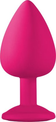 Большая розовая анальная пробка Emotions Cutie Large с фиолетовым кристаллом - 10 см. Длина: 1 см. Диаметр: 4.2 см. Анальная пробка конусообразной формы, выполнена из гипоаллергенного силикона и украшена красивой стразой в основании. Прекрасно подойдет как для подготовки к сексу, так и для дополнительной стимуляции во время него. Рабочая длина - 9 см. Страна: Россия. Материал: силикон.