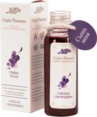 Эликсир Triple Pleasure Спелая смородина - 65 гр. Triple Pleasure «Спелая смородина» от JULEJU – универсальное средство, прекрасно подходящее и для эротического массажа, и для мастурбации, и для всех видов секса. Эликсир с искрящимся ароматом спелой смородины – это и массажный лосьон, и лубрикант. А благодаря лёгкому согревающему эффекту ещё и усилитель возбуждения! Нанесите небольшое количество Triple Pleasure на кожу или интимные местечки, чтобы вам было гарантировано непревзойдённое скольжение (как минимум рук по телу). В состав эликсира входят безопасные для здоровья компоненты и пищевые добавки, поэтому его можно использовать для орального секса. Эффект тепла, усиливающийся от дыхания и поцелуев, ещё больше усилит наслаждение от ласк. глицерин, вода очищенная, ароматизатор пищевой, CI 14720, CI 42090. Страна: Россия. Объем: 65 гр.