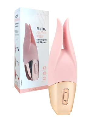 Нежно-розовый мини-вибратор с раздвоенным кончиком - 12,3 см. Длина: 12.3 см. Диаметр: 3.8 см. Вибромассажёр с раздвоенным концом для стимуляции эрогенных зон женщины и мужчины. Может использоваться во время эротической прелюдии или стать полноценным участником интимной близости. Оригинальная форма гаджета расширяет возможности его применения. 10 режимов вибрации усиливают возбуждение и обеспечивают фееричные оргазмы. Секс-игрушка изготовлена из приятного бархатистого материала. Проста в использовании и уходе. Страна: Китай. Материал: силикон. Батарейки: встроенный аккумулятор.