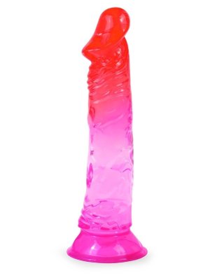 Яркий розово-красный фаллоимитатор с присоской Диаметр: 3.7 см. Яркий фаллоимитатор в форме полового члена подарит настоящую эротическую феерию. Хорошо очерченная головка и рельефная поверхность обеспечат дополнительный стимулирующий эффект. Секс-игрушка изготовлена из упругого материала, прекрасно гнётся в разные стороны. Может использоваться для всех видов секса и в разнообразных позах. Присоска надёжно фиксирует интимный аксессуар на ровной поверхности. Рабочая длина - 18 см. Страна: Китай. Материал: термопластичный эластомер (TPE).