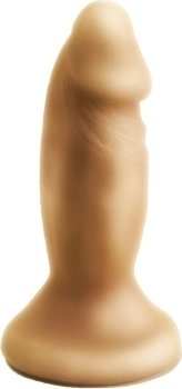 Телесная анальная пробка-фаллос - 12 см.