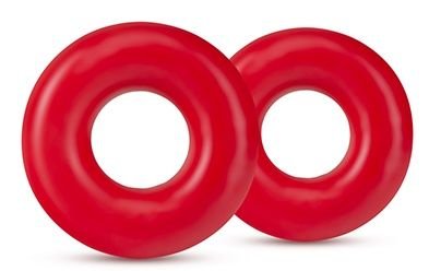 Набор из 2 красных эрекционных колец DONUT RINGS OVERSIZED Набор из 2 эрекционных фигурных колец. Внутренний диаметр - 1,7 см. Страна: Китай. Материал: термопластичный эластомер (TPE).