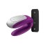 Фиолетовый вибромассажёр для пар Satisfyer Double Fun - Фиолетовый вибромассажёр для пар Satisfyer Double Fun