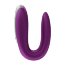 Фиолетовый вибромассажёр для пар Satisfyer Double Fun - Фиолетовый вибромассажёр для пар Satisfyer Double Fun