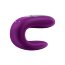 Фиолетовый вибромассажёр для пар Satisfyer Double Fun - Фиолетовый вибромассажёр для пар Satisfyer Double Fun