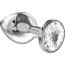 Большая серебристая анальная пробка Diamond Clear Sparkle Large с прозрачным кристаллом - 8 см. - Большая серебристая анальная пробка Diamond Clear Sparkle Large с прозрачным кристаллом - 8 см.