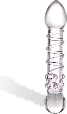 Прозрачный стеклянный фаллос с розовой спиралькой и массажными пупырышками - 18 см. Длина: 18 см. Диаметр: 3.5 см. Исследуйте глубины своего эротической фантазии с универсальным стеклянным фаллоимитатором Spiral Staircase Full Tip от Gläs. Двухголовый короткий фаллос из прозрачного толстого стекла с большой объемной спиралью розового оттенка вдоль одной половины и выпуклыми точками вдоль второй создан для изысканной стимуляции всех эрогенных точек. Используйте выпуклую каплевидную головку для глубокой стимуляции или выпуклый округлый конец для массажа точки G. Стекло обладает целым рядом уникальных преимуществ и считается одним из самых гигиеничных материалов, используемых для изготовления эротических игрушек. Во-первых, стекло - непористый материал, что исключает риск размножения бактерий. Во-вторых, стекло невероятно прочное и гипоаллергенное по своей природе, благодаря чему игрушка крайне проста в уходе и ее легко промыть водой с мылом. В-третьих, стекло невероятно гладкое и совместимо с любыми лубрикантами. И наконец, стекло идеально сохраняет температуру, если опустить игрушку предварительно в воду. Руководствуйтесь своей страстью и экспериментируйте с ощущениями, добавляя тепло и холод для усиления стимуляции. Минимальный диаметр - 2,9 см. Страна: США. Материал: стекло.