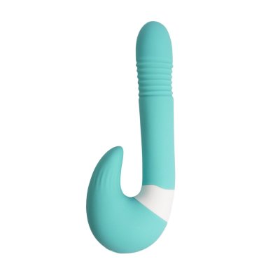 Бирюзовый вибростимулятор зоны G 2-в-1 Длина: 23.9 см. Диаметр: 3.8 см. КЛЮЧЕВЫЕ ПРЕИМУЩЕСТВА: • 10 режимов вибрации для разнообразия ощущений • Инновационное приложение для управления через смартфон • Отсоединяемая конструкция 2 в 1 для различных методов использования • Мощная двойная моторная система для усиленного удовольствия • Продолжительность работы до 45 минут от одного заряда • Быстрая зарядка через USB-C всего за 120 минут • Защита от воды IPX7 для использования даже в ванной ЧТО ДЕЛАЕТ ЕГО ОСОБЕННЫМ: • Реалистичная текстура, имитирующая мужскую головку • Технология стимуляции для максимального удовольствия • Возможность использования как с электропитанием, так и без него • Симуляция автоматического вхождения для интенсивных ощущений • Компактные размеры с мощной производительностью. Страна: Китай. Материал: анодированный пластик, силикон. Батарейки: встроенный аккумулятор.