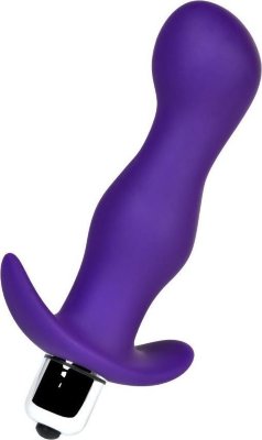 Фиолетовая изогнутая анальная вибропробка - 12,9 см. Длина: 12.9 см. Диаметр: 3 см. Откройте новые ощущения с анальной пробкой c вибрацией A-Toys! Игрушка представлена в удобном и практичном дизайне, а ощущения от введения такой втулки отличаются особой деликатностью. Мощная вибрация легко включается одной кнопкой в основании игрушки. Для комфортного и безопасного использования, пробка оснащена ручкой-ограничителем. Плаг отлично подходит как для мужчин, так и для женщин. Эта пробка прекрасно разнообразит прелюдию к анальному сексу в паре или может быть использована для стимуляции соло. С анальной вибро пробкой A-Toys незабываемое удовольствие вам гарантировано! Рабочая длина - 9,5 см. Минимальный диаметр - 1,9 см. Страна: Китай. Материал: силикон. Батарейки: 1 шт., тип AAA.