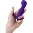 Фиолетовая изогнутая анальная вибропробка - 12,9 см. - Фиолетовая изогнутая анальная вибропробка - 12,9 см.