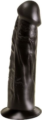 Упругий чёрный фаллоимитатор на подошве-присоске - 18,8 см. Длина: 18.8 см. Диаметр: 4.6 см. Когда этот чёрный крупный ствол с максимально вздувшимися венами и чётко очерченной головкой погрузится в лоно, вас накроет девятый вал плотских наслаждений. Податливый, бархатистый на ощупь, рельефный, с удобной подошвой-присоской, освобождающей руки для ласк…ох! Чувственные толчки в паре с непревзойдённым скольжением и возбуждающим распиранием стеночек заставят вас забыть обо всём и считать секунды до момента сексуальной разрядки. Страна: Россия. Материал: поливинилхлорид (ПВХ, PVC).