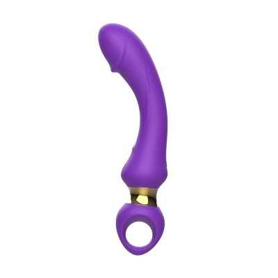 Фиолетовый изогнутый вибромассажер Moon Vibrator - 21,1 см. Длина: 21.1 см. Диаметр: 3.47 см. Гладкий изогнутый вибромассажер с 10 режимами вибрации. Идеален для G-стимуляции. Рабочая длина - 12,5 см. Страна: Китай. Материал: силикон. Батарейки: встроенный аккумулятор.
