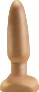 Телесный анальный плаг среднего размера - 18 см.