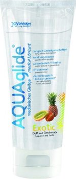 Гель-лубрикант на водной основе AQUAglide с ароматом экзотических фруктов - 100 мл.