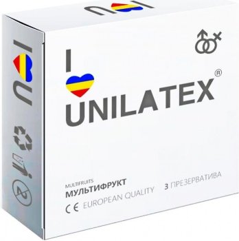Разноцветные ароматизированные презервативы Unilatex Multifruits - 3 шт.