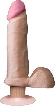 Вибромассажер-реалистик на присоске The Realistic Cock ULTRASKYN Vibrating 8”- 23,5 см.