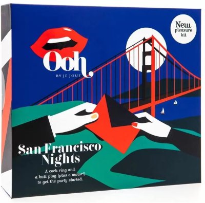 Вибронабор Ooh San Francisco Nights Pleasure Kit Набор Je Joue Ooh San Francisco Pleasure Kit создан для мужчин, готовых экспериментировать с анальной стимуляцией и виброкольцом. Все это достигается за счет бесшумной работы мощного мотора-вибратора и разнообразных насадок из медицинского силикона. Комбинируя моторчик и насадки, пользователь может наслаждаться секс-гаджетами, соответствующими его настроению и сексуальным желаниям. -мощный компактный мотор-вибратор -эластичные силиконовые насадки в виде анальной пробки и мини вибро-кольца -удобная и простая система управления при помощи одной кнопки -5 разнообразных режимов вибрации и пульсации -водонепроницаемость корпуса -2 часа непрерывной автономной работы в самом интенсивном режиме. Страна: Китай. Материал: силикон. Батарейки: встроенный аккумулятор.