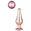 Золотистая анальная пробка с кристаллом Rose Gold Pleasure Plug S - 9 см. - Золотистая анальная пробка с кристаллом Rose Gold Pleasure Plug S - 9 см.