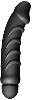 Ребристый анальный вибратор 5 Speed Silicone Vibe - 24 см.