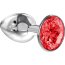 Малая серебристая анальная пробка Diamond Red Sparkle Small с красным кристаллом - 7 см. - Малая серебристая анальная пробка Diamond Red Sparkle Small с красным кристаллом - 7 см.