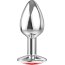Малая серебристая анальная пробка Diamond Red Sparkle Small с красным кристаллом - 7 см. - Малая серебристая анальная пробка Diamond Red Sparkle Small с красным кристаллом - 7 см.
