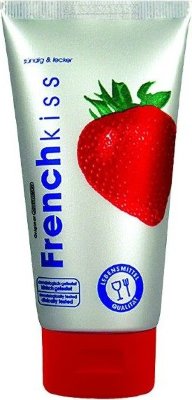 Съедобный лубрикант Frenchkiss с ароматом клубники - 75 мл. Очень вкусный лубрикант для оральных ласк со вкусом и ароматом клубники. На водной основе. Не содержит жира, не содержит противозачаточных веществ. Подходит для чувствительной кожи, легко смывается водой, совместим с презервативами и секс-игрушками. Aqua, Glycerin, Sodium Lactate, Hydroxyethylcellulose, Sodium Methylparaben, Sodium Benzoate, Sodium Saccharin, Aroma, Lactic Acid. Страна: Германия. Объем: 75 мл.
