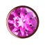 Пробка цвета розового золота с лиловым кристаллом Diamond Quartz Shine L - 8,3 см. - Пробка цвета розового золота с лиловым кристаллом Diamond Quartz Shine L - 8,3 см.