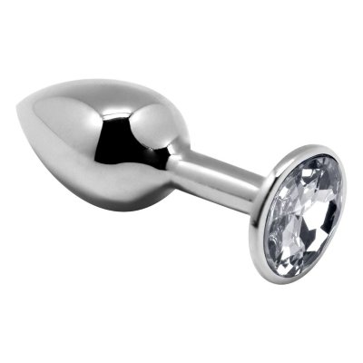 Серебристая анальная втулка с прозрачным кристаллом Mini Metal Butt Plug Size S - 7 см. Длина: 7 см. Диаметр: 2.8 см. Mini Metal Butt Plug — это металлическая анальная пробка небольшого размера. Она подходит для начинающих и опытных пользователей, а также имеет удобную коническую форму. Анальная втулка украшена цветным кристаллом, который также служит ограничителем для безопасного ношения. Металл хорошо держит тепло, поэтому подойдет любителям температурных игр. Для охлаждения поместите пробку в холодильник, а для того, чтобы нагреть ее используйте водяную баню. Страна: Китай. Материал: металл.