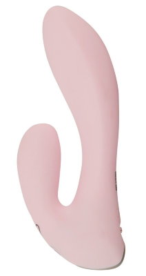 Розовый мини-вибратор CERYA Strong Mini Vibrator - 14 см. Длина: 14 см. Диаметр: 3.4 см. Чувственно изогнутый мини-вибратор CERYA с помощью двух отростков одновременно ласкает вагину и клитор. Его сверхмощные вибрации проникают очень глубоко, под кожу и прямо в точку. 10 различных режимов вибрации позволяют подобрать подходящую скорость для любого настроения и кульминации. Просто нажмите на кнопку. Маленький и удобный вибратор-кролик изготовлен из шелковисто-мягкого силикона. Он легко вставляется и отлично сидит. Он очень гибкий и гармонично сочетается с каждым движением. Вибрация всегда ощущается интенсивно как внутри, так и снаружи. Два тихих, но мощных моторчика обеспечивают надежное питание для этого двойного удовольствия. Перезаряжаемый - USB-кабель для зарядки входит в комплект. Рабочая длина - 10 см. Страна: Китай. Материал: силикон. Батарейки: встроенный аккумулятор.
