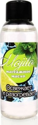 Массажное масло для тела Mojito с ароматом лайма - 50 мл. Потрясающее массажное масло «Mojito» принесет множество незабываемых мгновений! Оно обладает нежной текстурой и легким, ненавязчивым ароматом лайма. Средство обеспечит гладкое и продолжительное скольжение, придаст коже мягкость и шелковистость. С ним вы сможете наслаждаться каждым движением. Масло «Mojito» подарит приятную игру ощущений во время массажа - ласкающее тепло и освежающий холодок, поможет расслабиться и ощутить невероятное удовольствие от ласкающих прикосновений. Эротический массаж с маслом «Mojito» - это упоительная нега и настоящее блаженство. Страна: Россия. Объем: 50 мл.